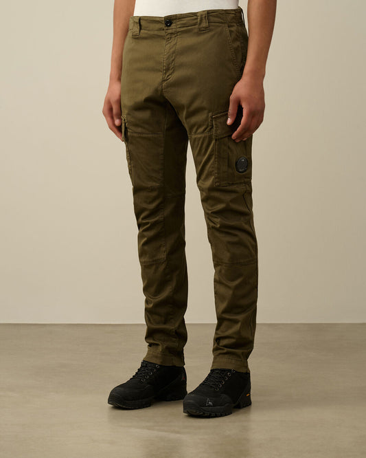 Cargo pants stretch sateen Ivy green