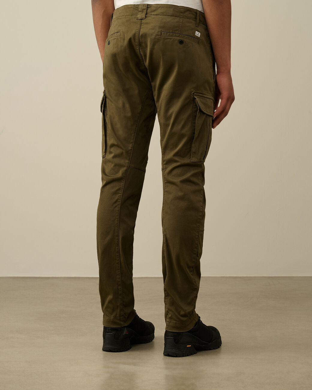 Cargo pants stretch sateen Ivy green