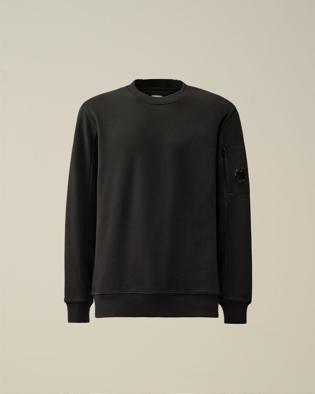 Diagonal raised fleece sweatshirt nera