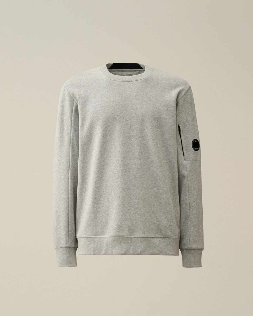 Diagonal raised fleece sweatshirt grey melange