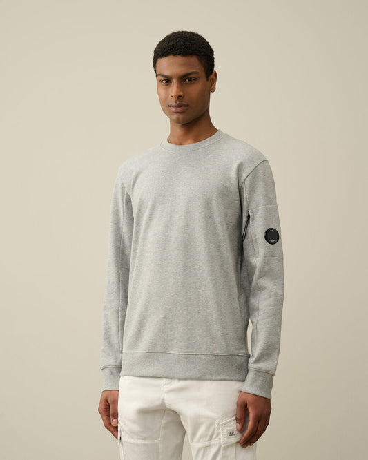 Diagonal raised fleece sweatshirt grey melange