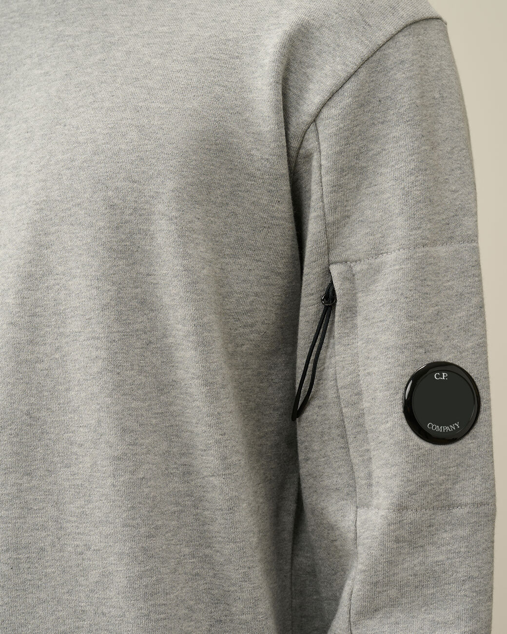 Diagonal raised fleece sweatshirt grey melange