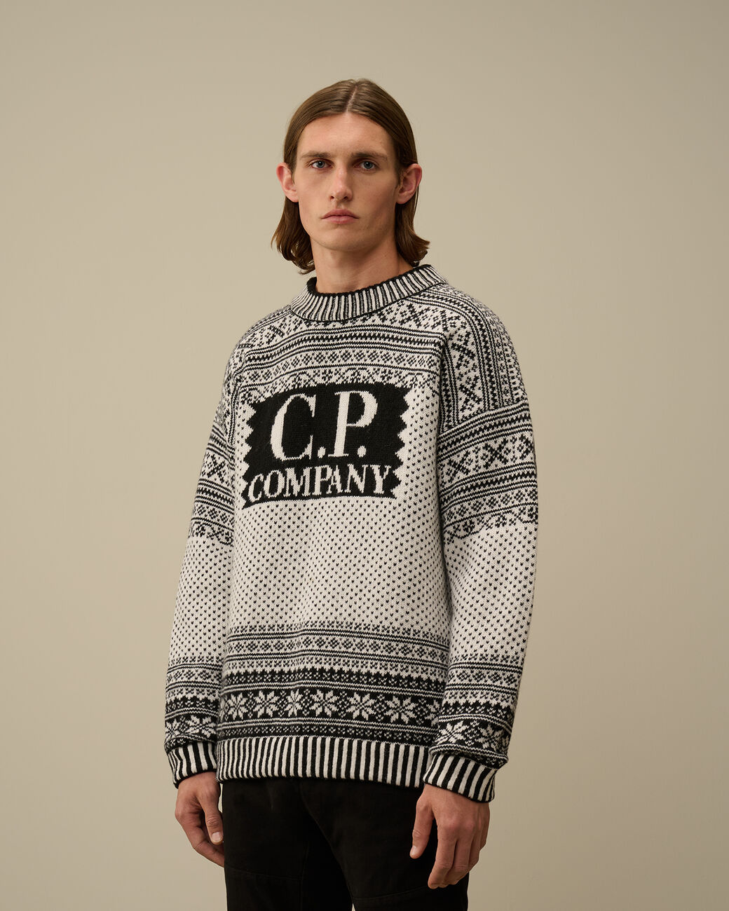 Wool Jacquard Logo knit