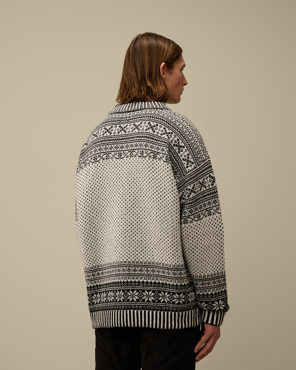 Wool Jacquard Logo knit