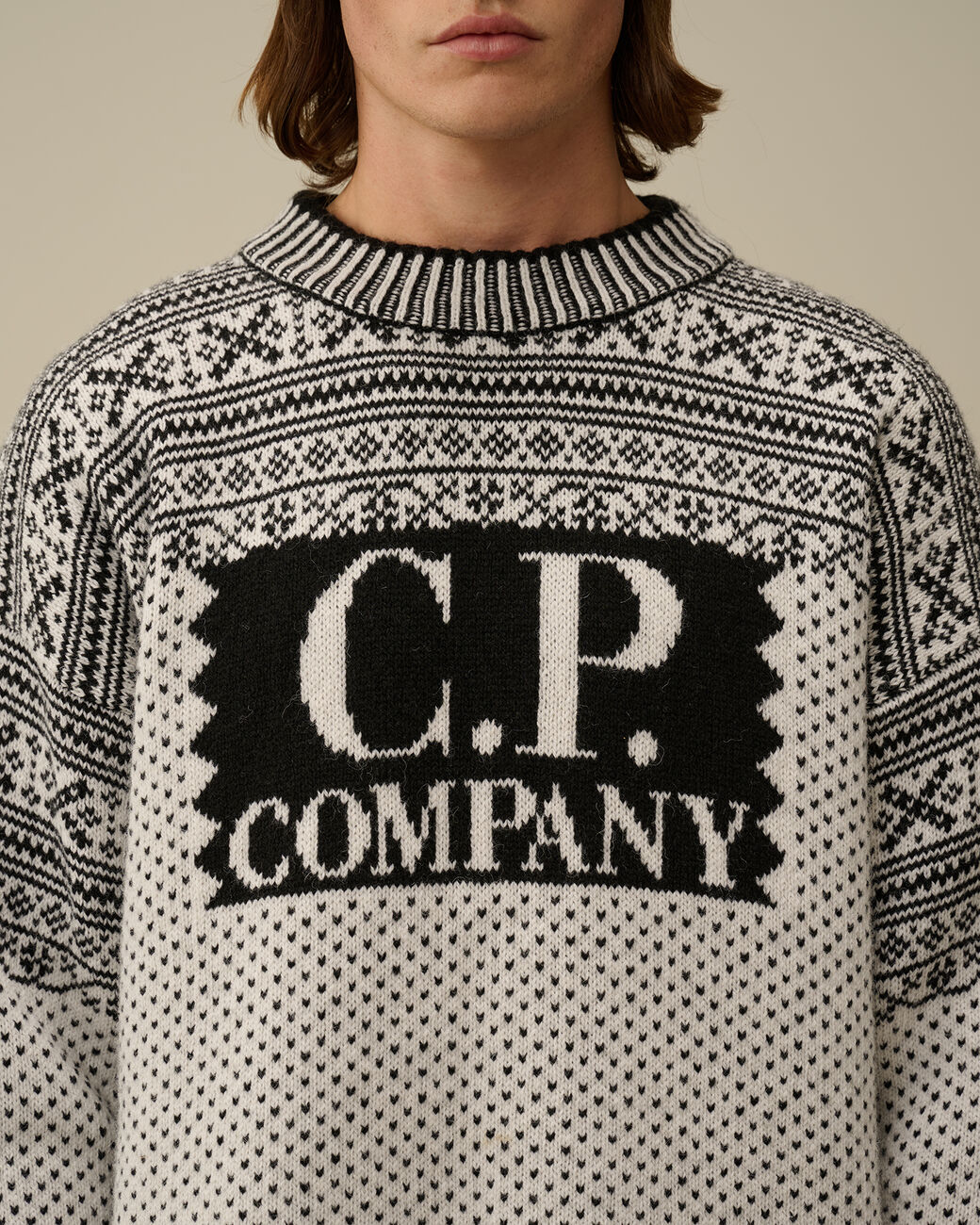 Wool Jacquard Logo knit