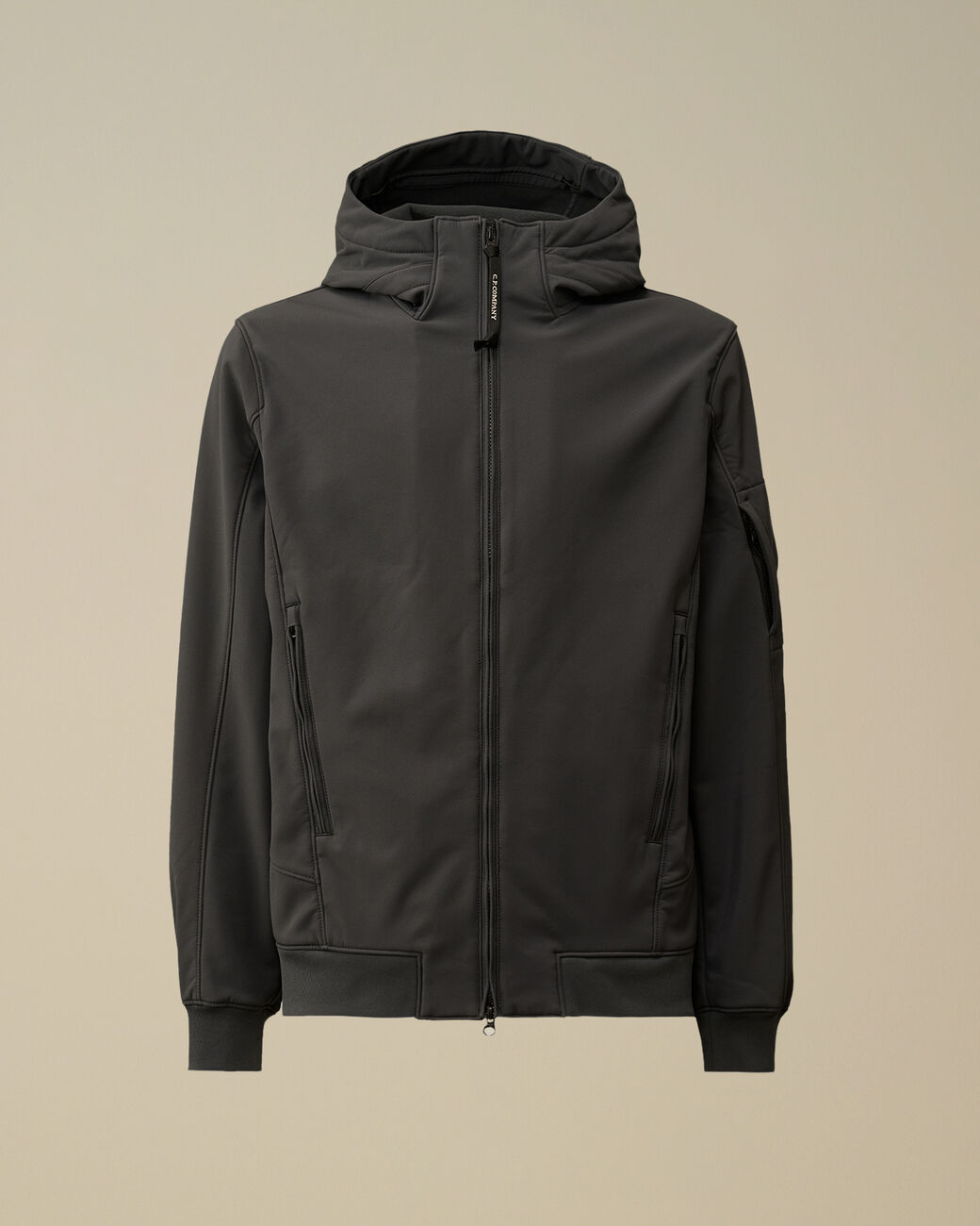 C.P. Shell hooded Jacket black sand