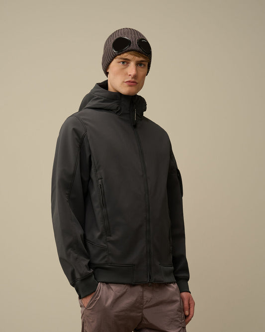 C.P. Shell hooded Jacket black sand