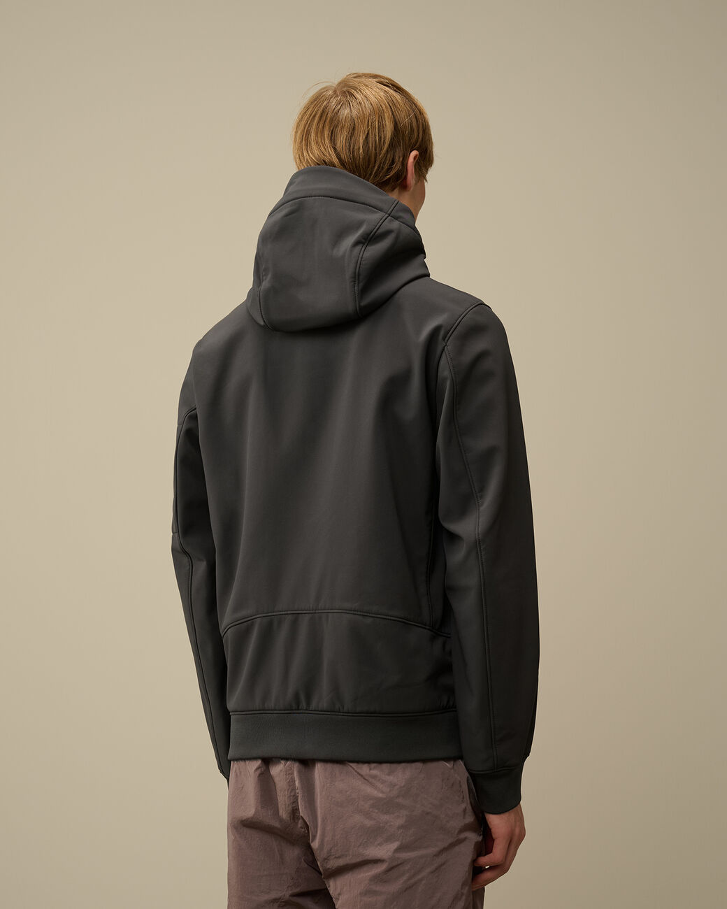 C.P. Shell hooded Jacket black sand