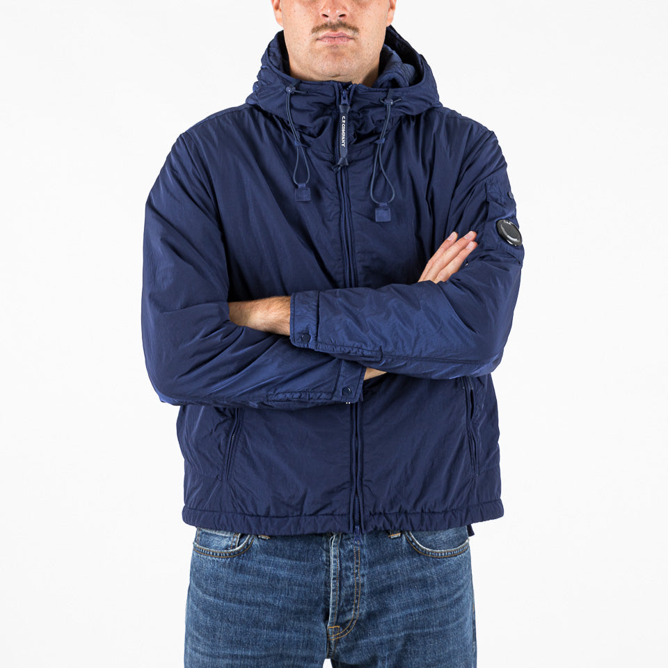 Chrome-R Hooded Padded utility Jacket blu