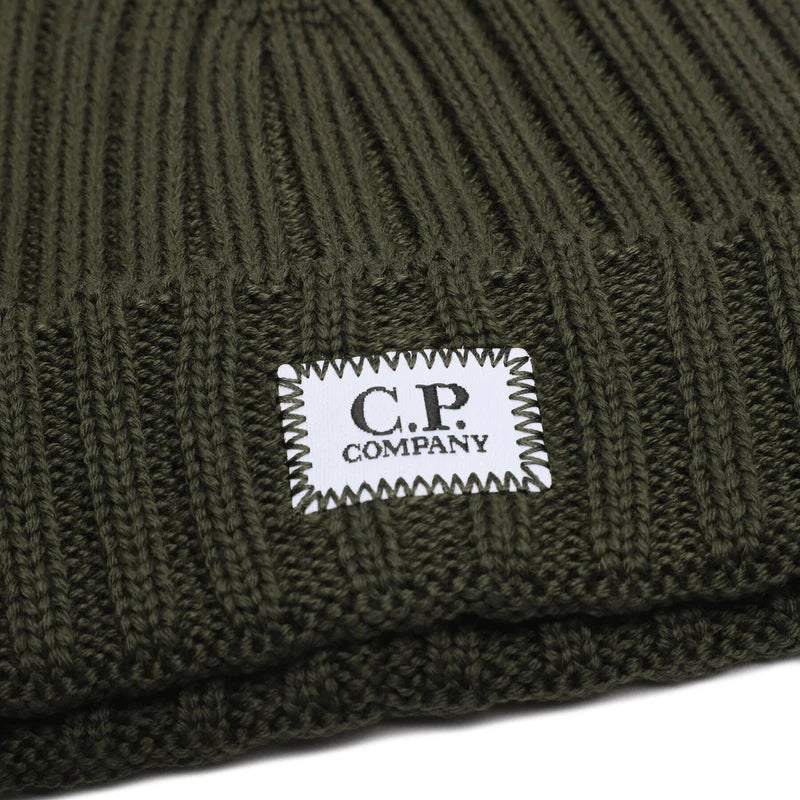 Cuffia merino logo nero