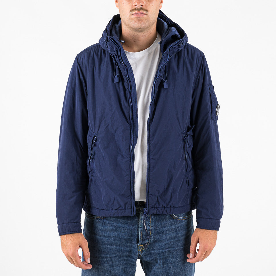 Chrome-R Hooded Padded utility Jacket blu