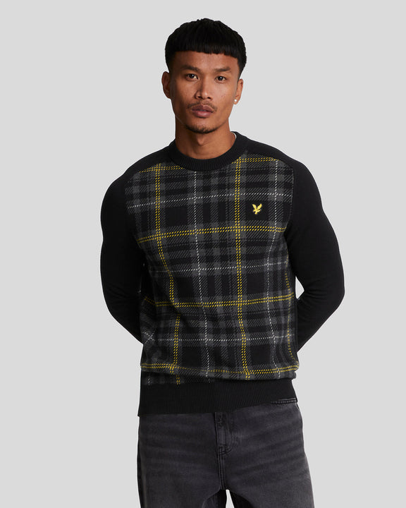 Maglione Tartan jumper nero