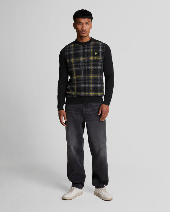 Maglione Tartan jumper nero