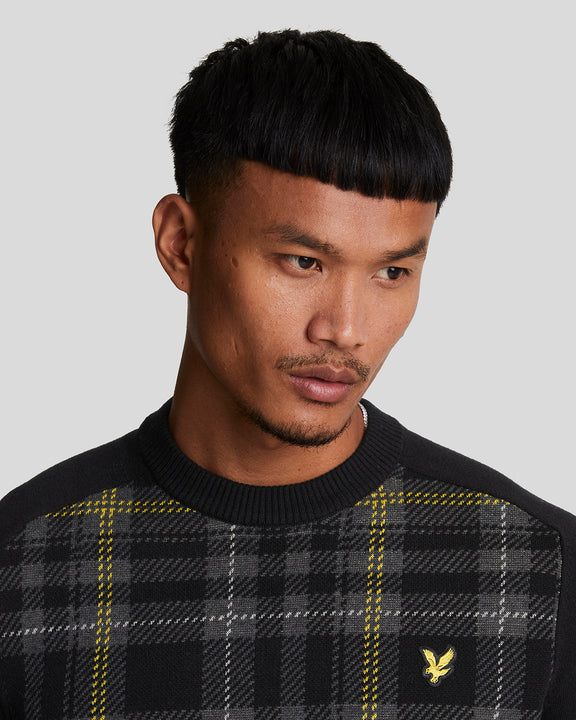 Maglione Tartan jumper nero