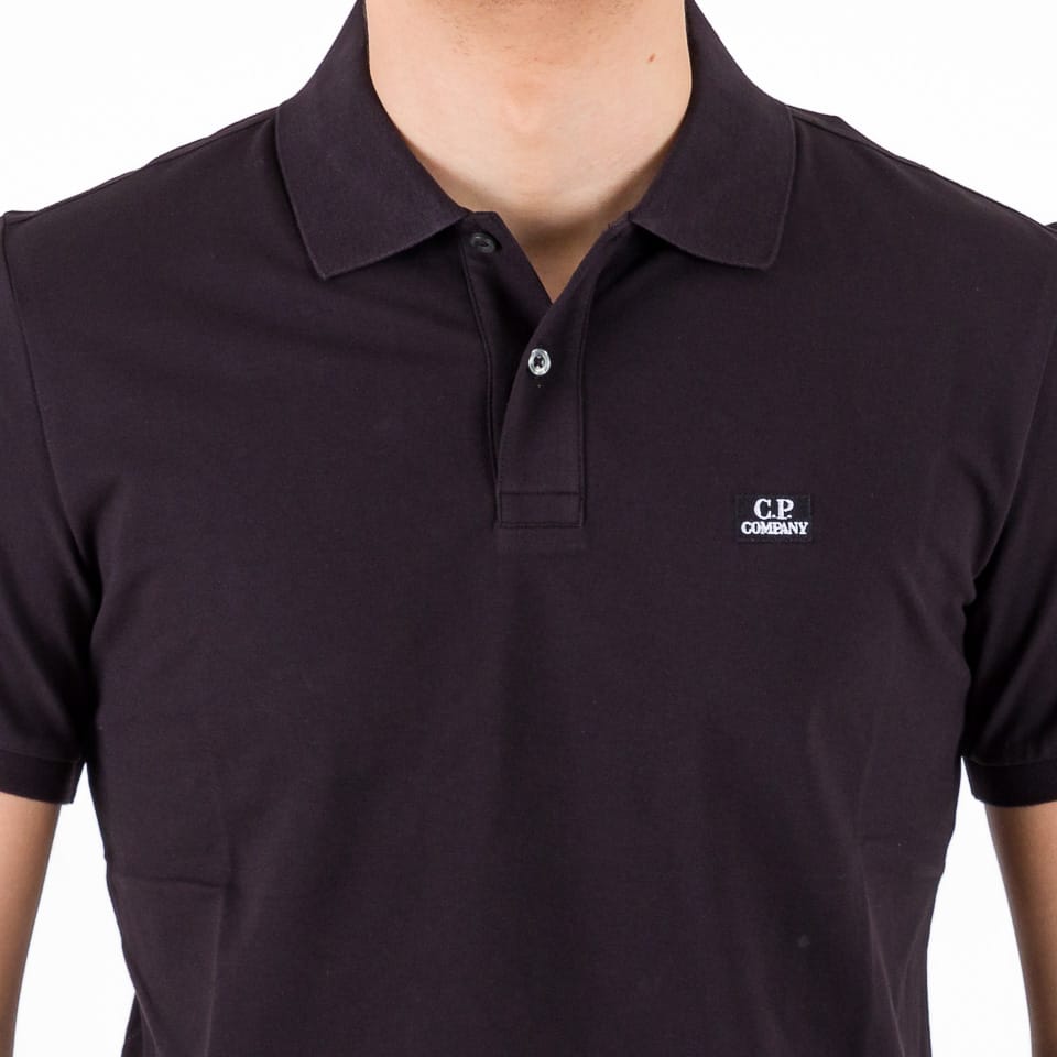 Stertch Piquet slim polo shirt nera