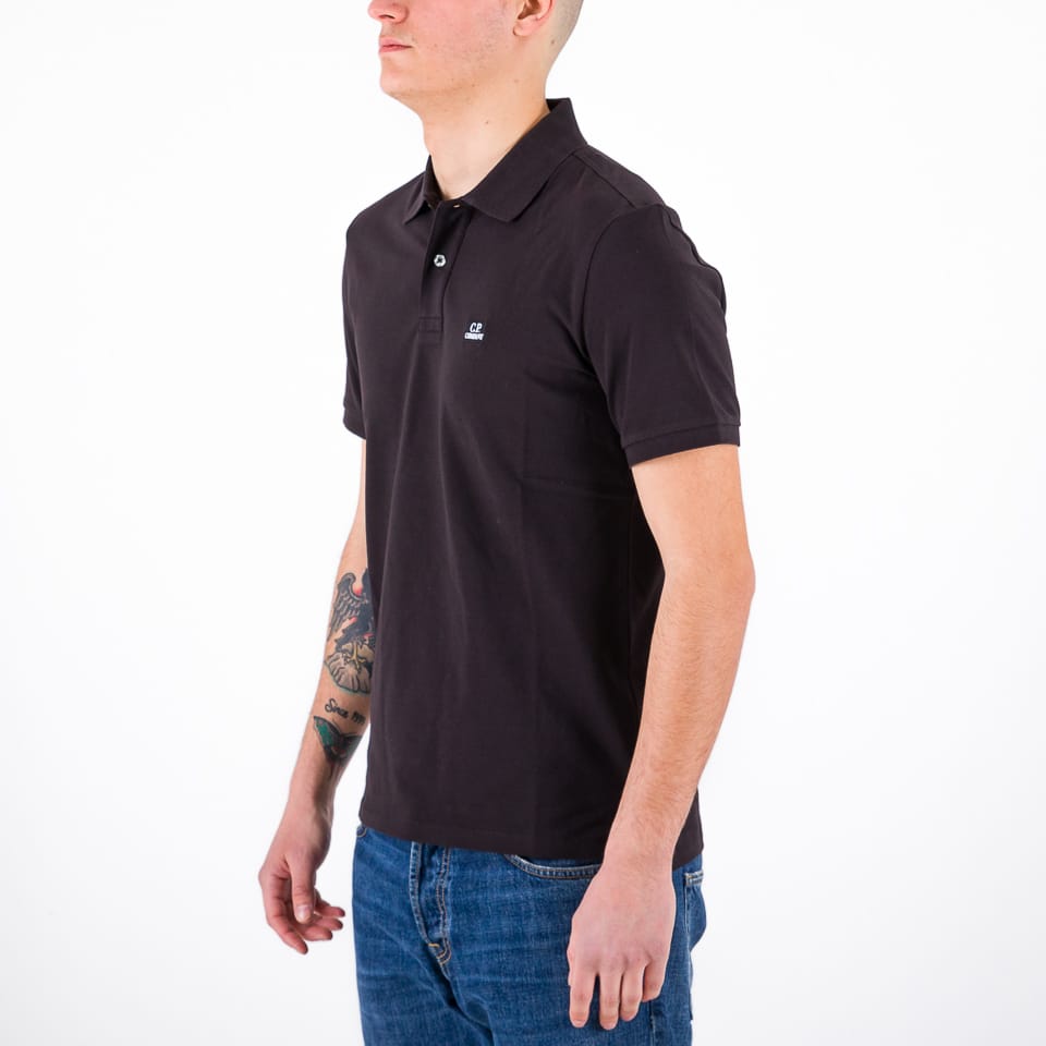 Stertch Piquet slim polo shirt nera