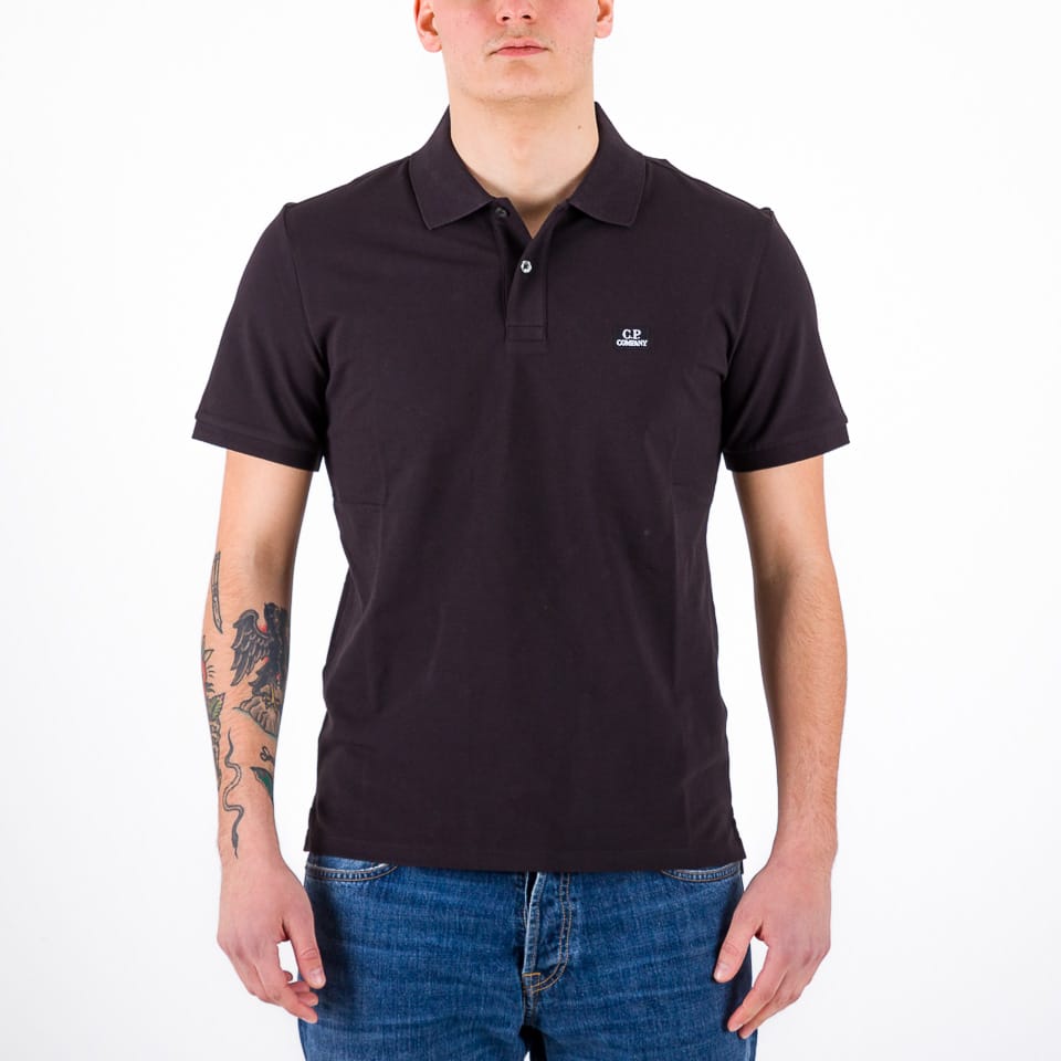 Stertch Piquet slim polo shirt nera