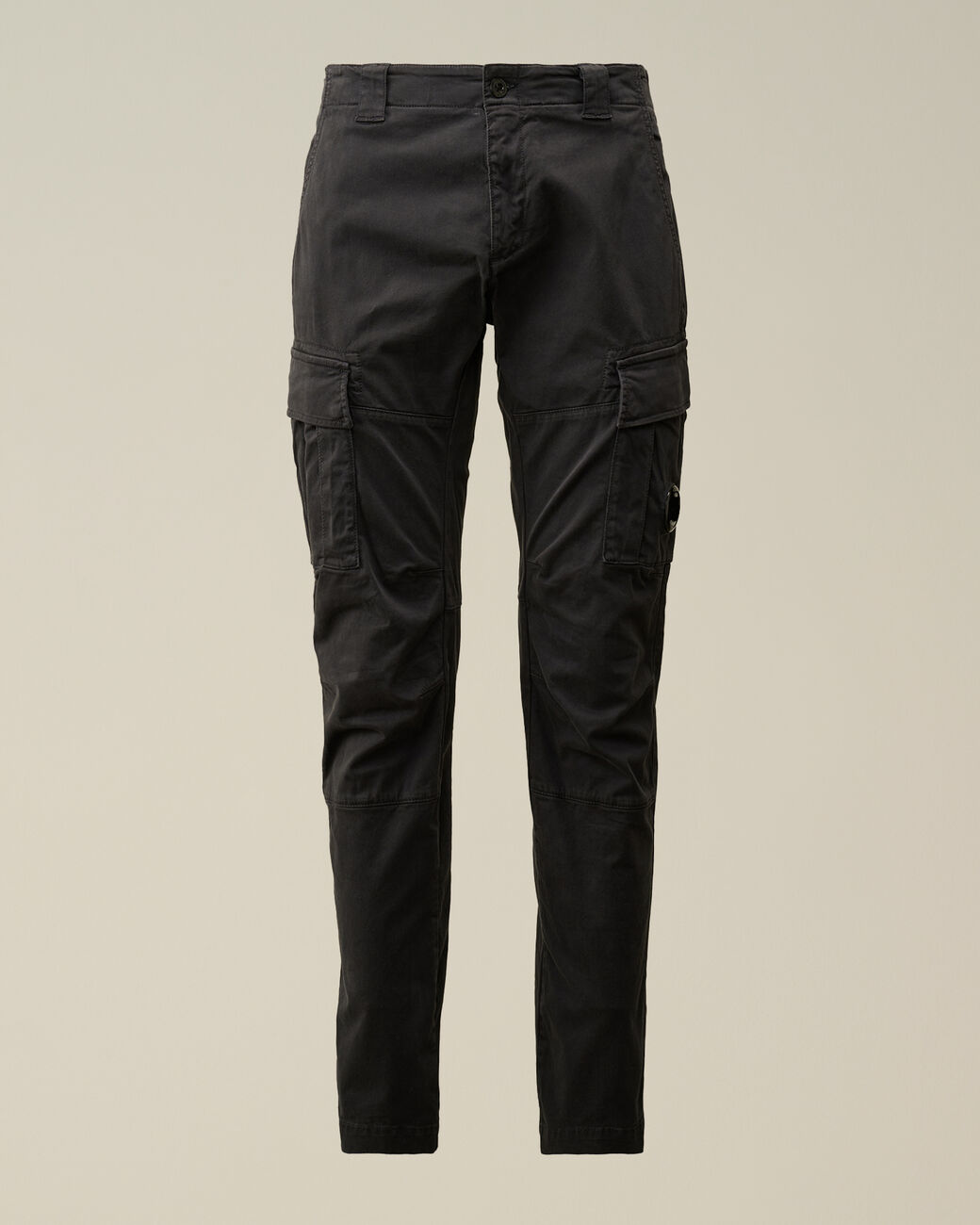 Cargo pants stretch sateen nero